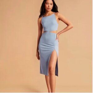Abercrombie & Fitch Blue Cutout Midi Dress | Size M